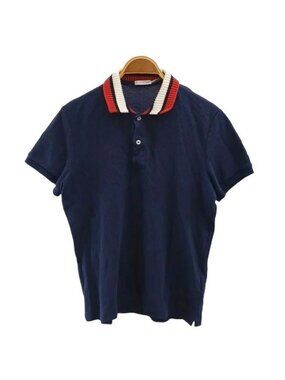 Moncler Polo Shirt Top Kanoko Short Sleeve Navy KK M